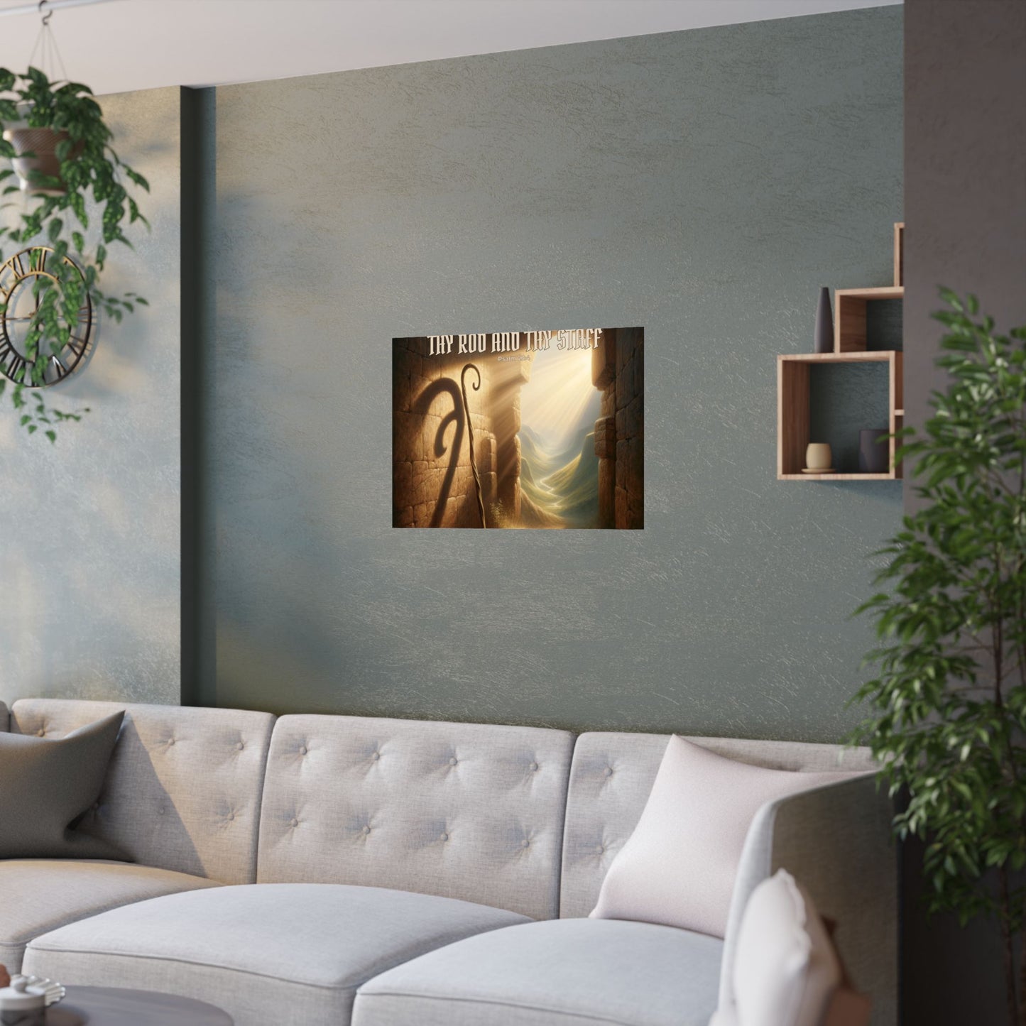 Thy Rod and Thy Staff — Psalm 23:4 Wall Poster