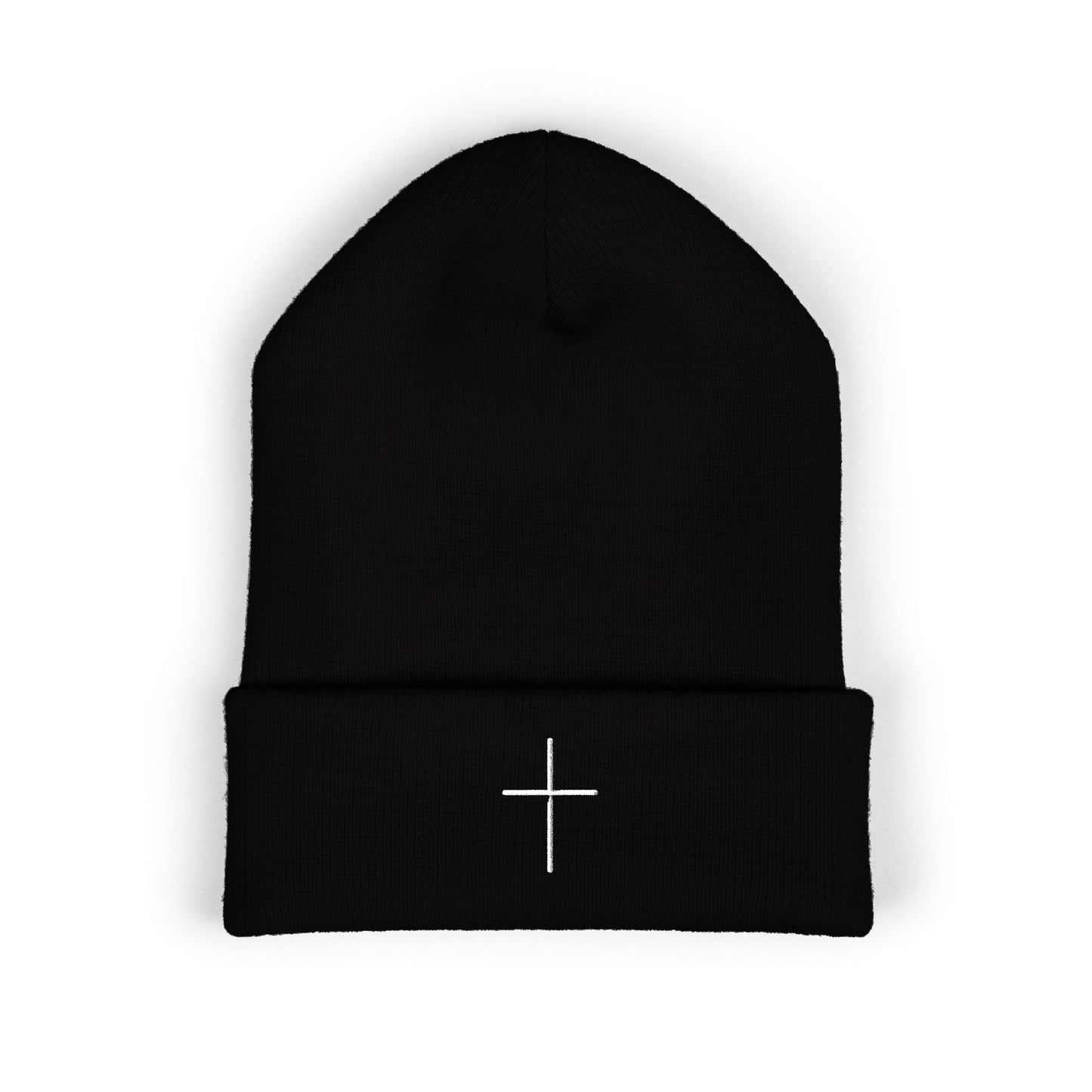 Embroidered Cross Beanie — Psalm Sundays