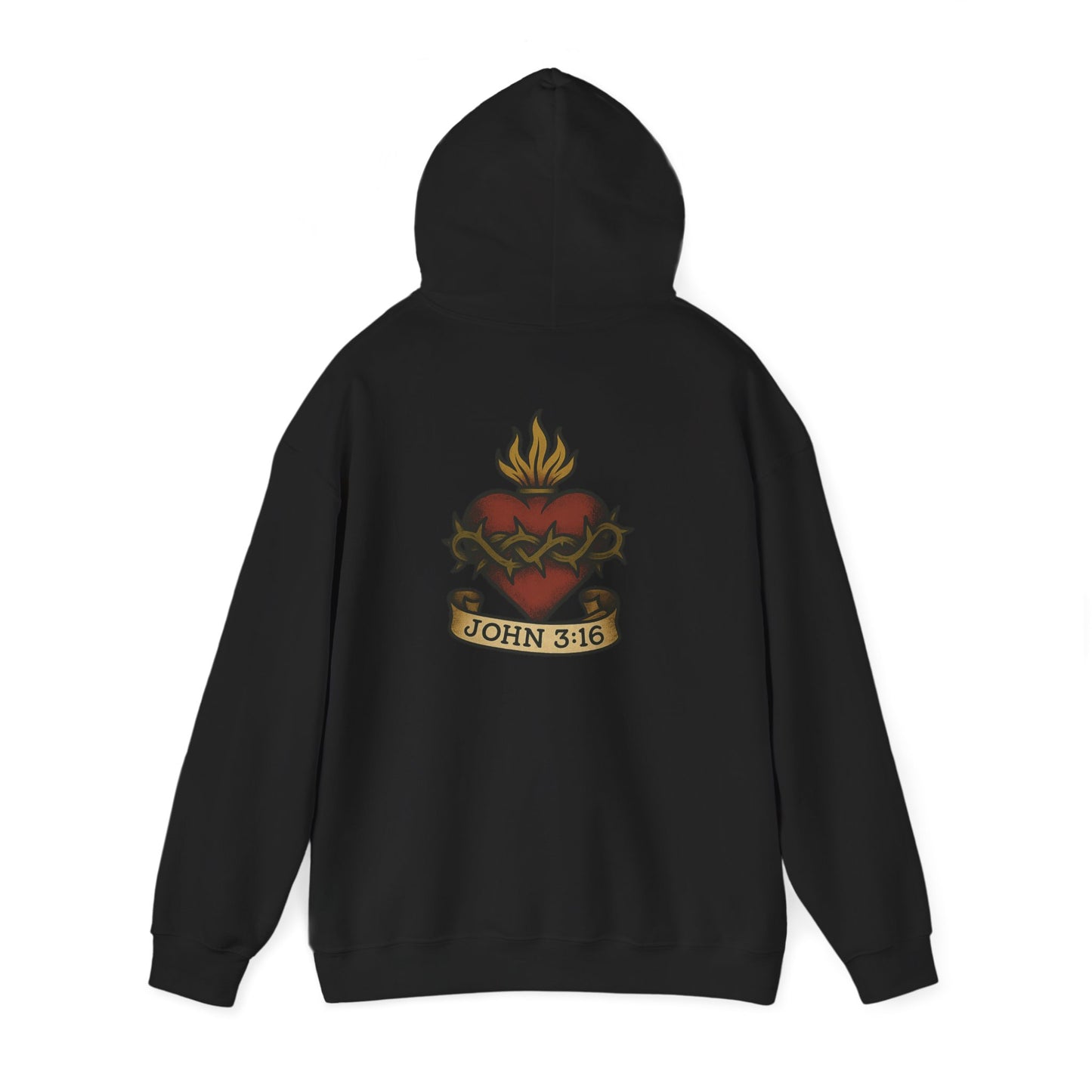 Sacred Heart Hoodie - John 3:16 Christian Hoodie