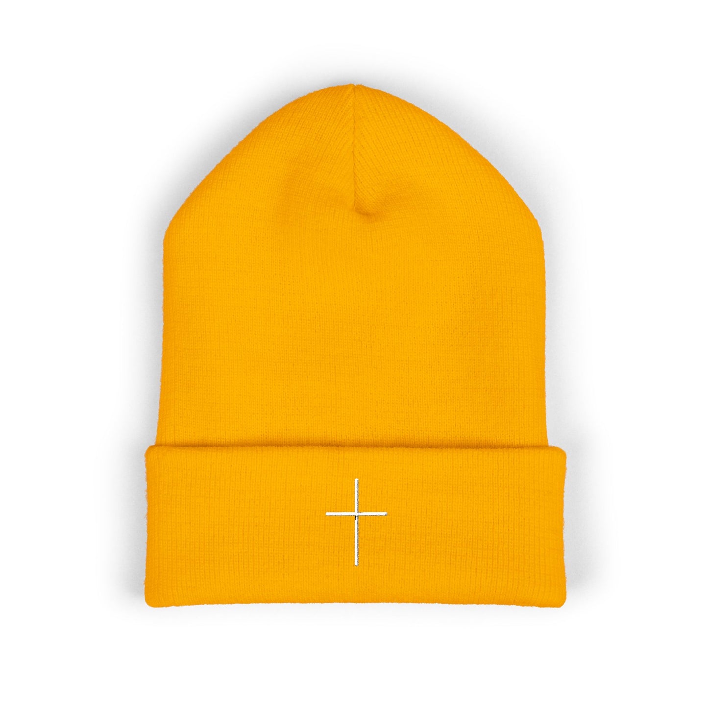 Embroidered Cross Beanie — Psalm Sundays