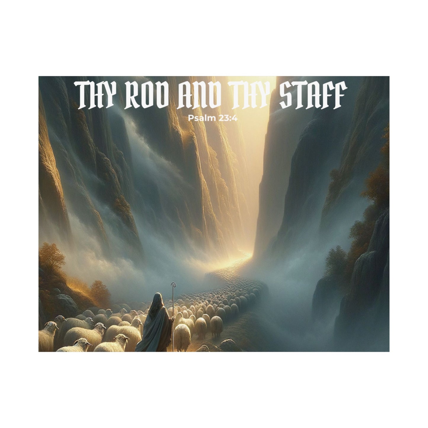 Thy Rod and Thy Staff — Psalm 23:4 Wall Poster