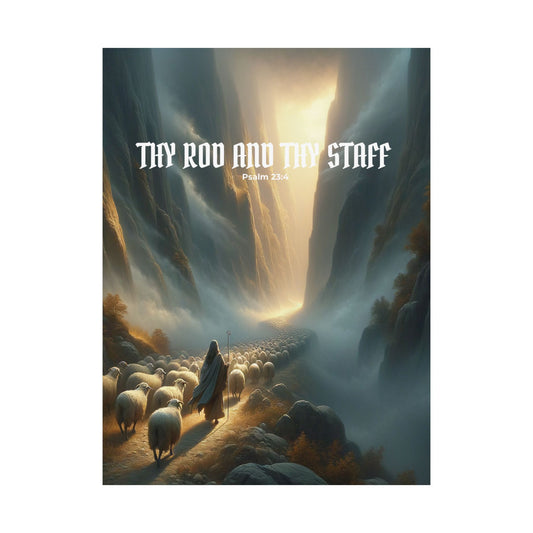 Thy Rod and Thy Staff — Psalm 23:4 Wall Poster