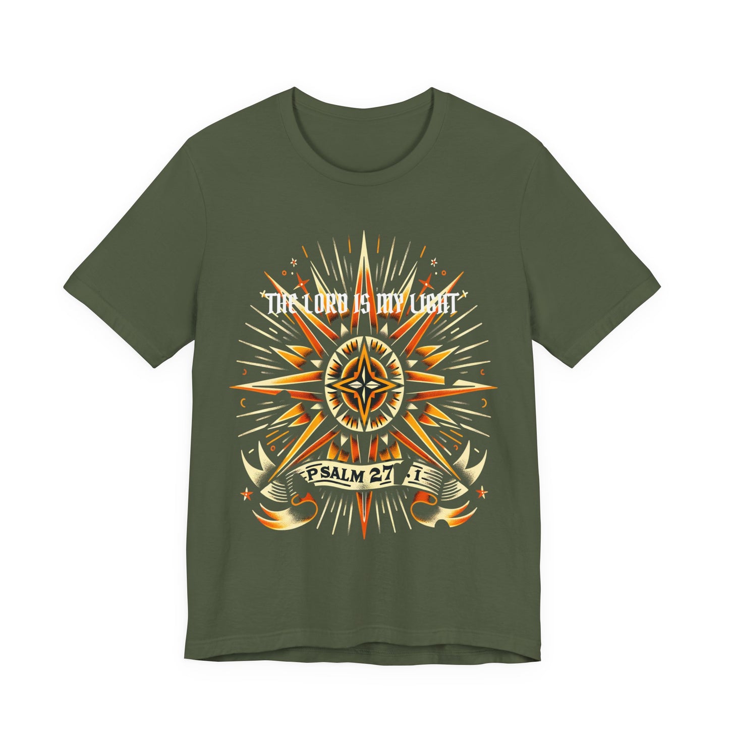 Psalm 27:1 Shirt | Vintage Tattoo-Inspired Tee