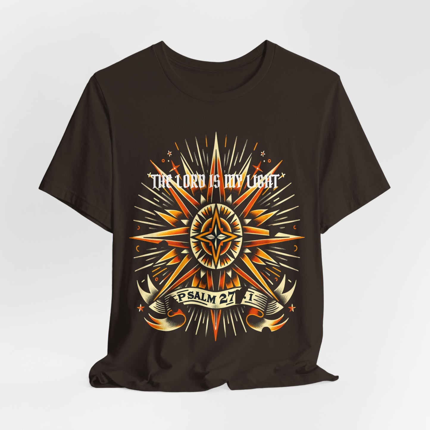 Psalm 27:1 Shirt | Vintage Tattoo-Inspired Tee