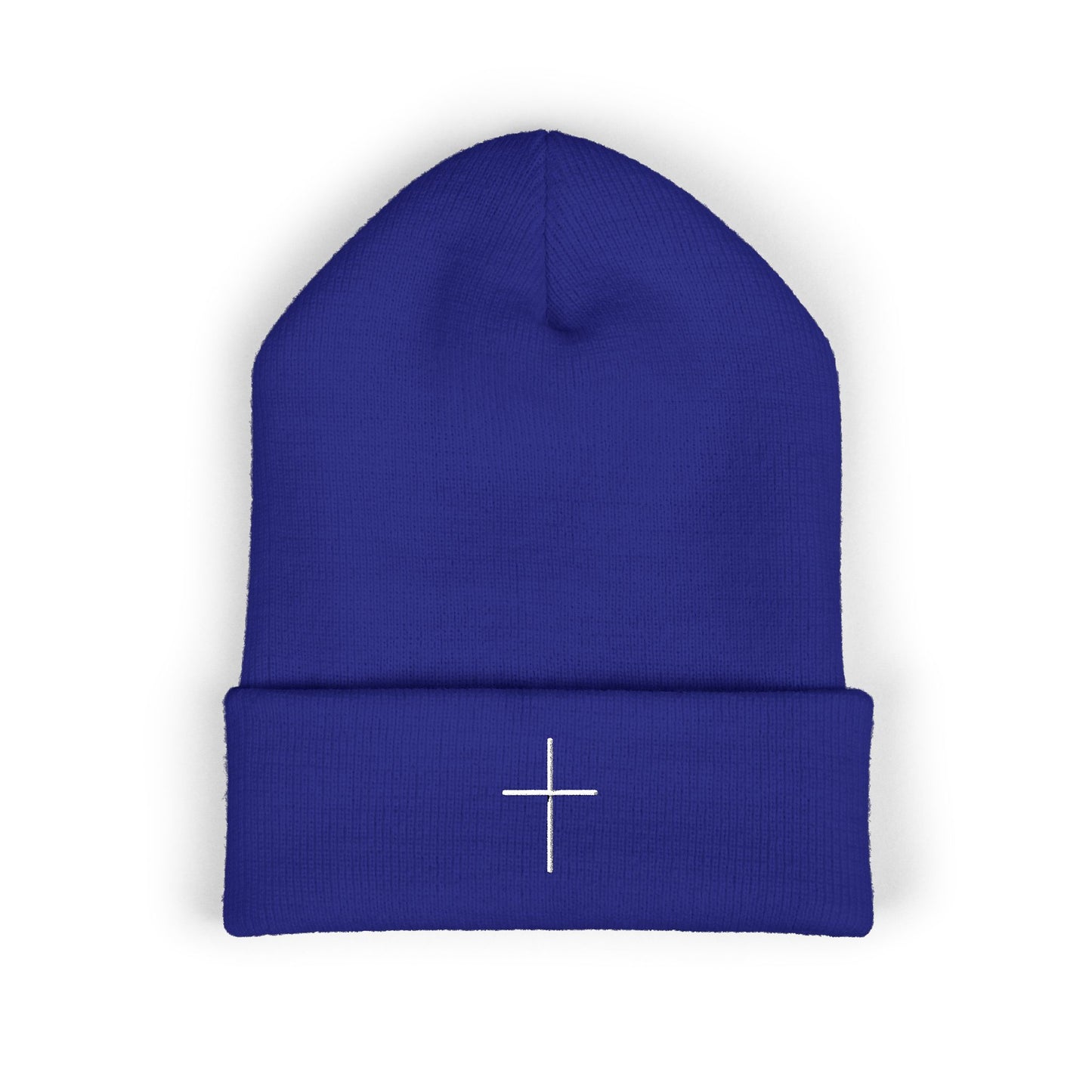 Embroidered Cross Beanie — Psalm Sundays