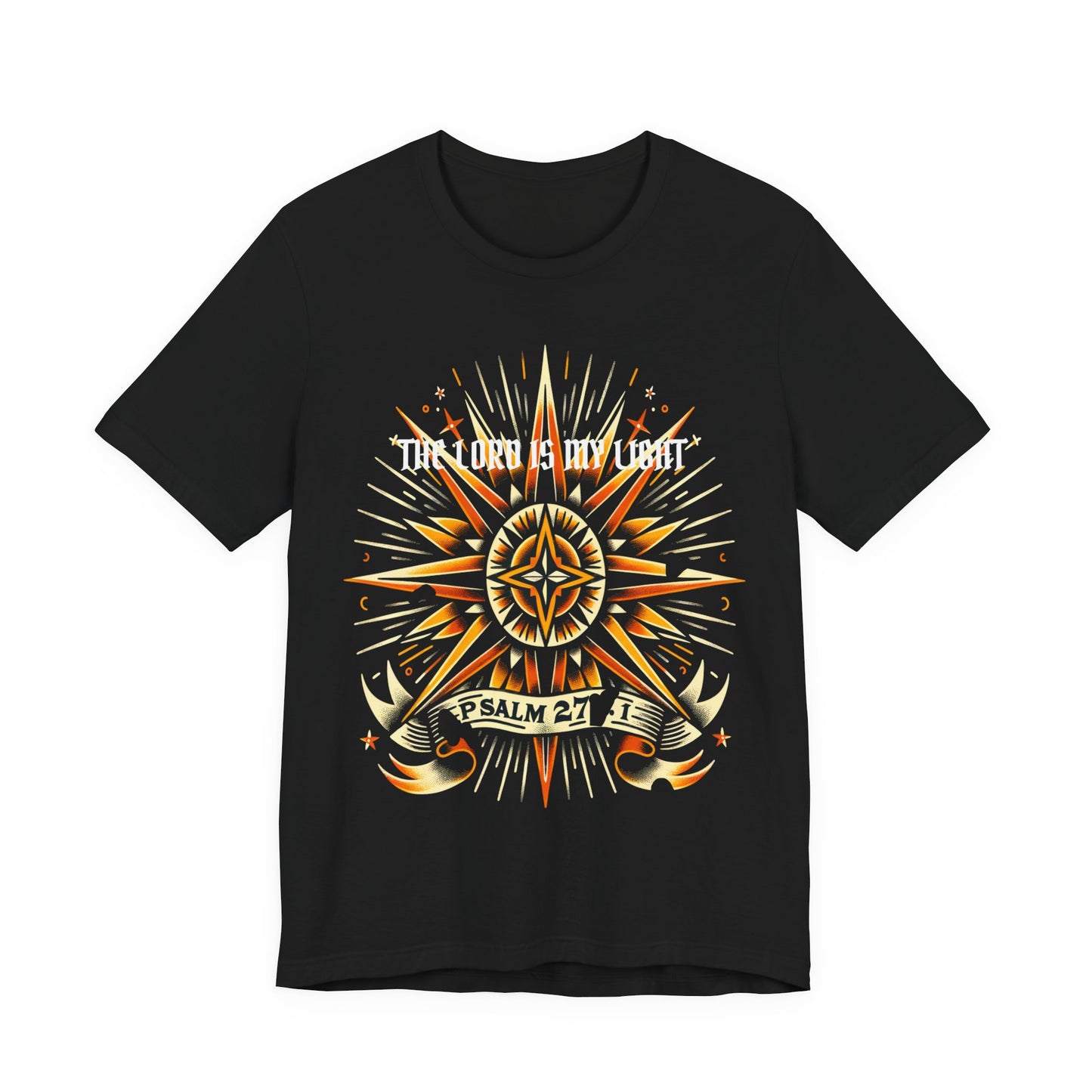 Psalm 27:1 Shirt | Vintage Tattoo-Inspired Tee