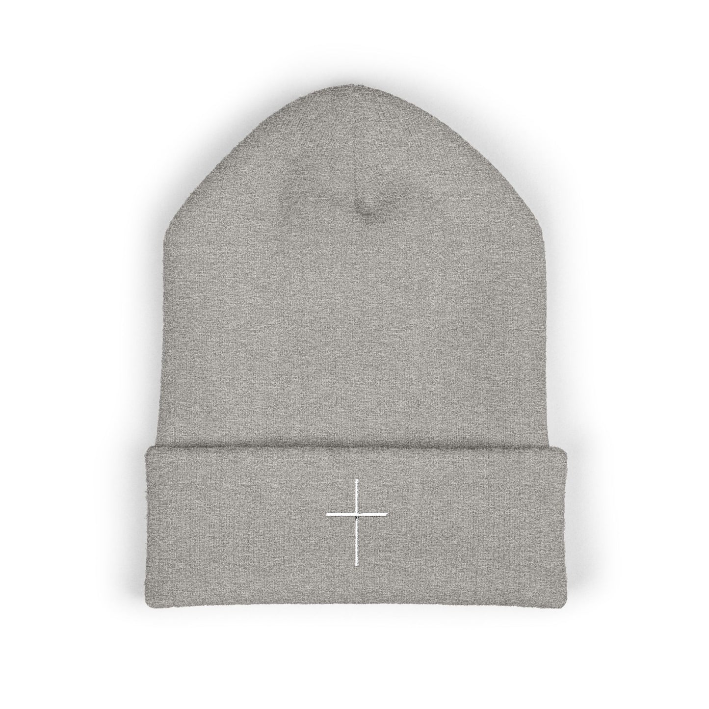 Embroidered Cross Beanie — Psalm Sundays