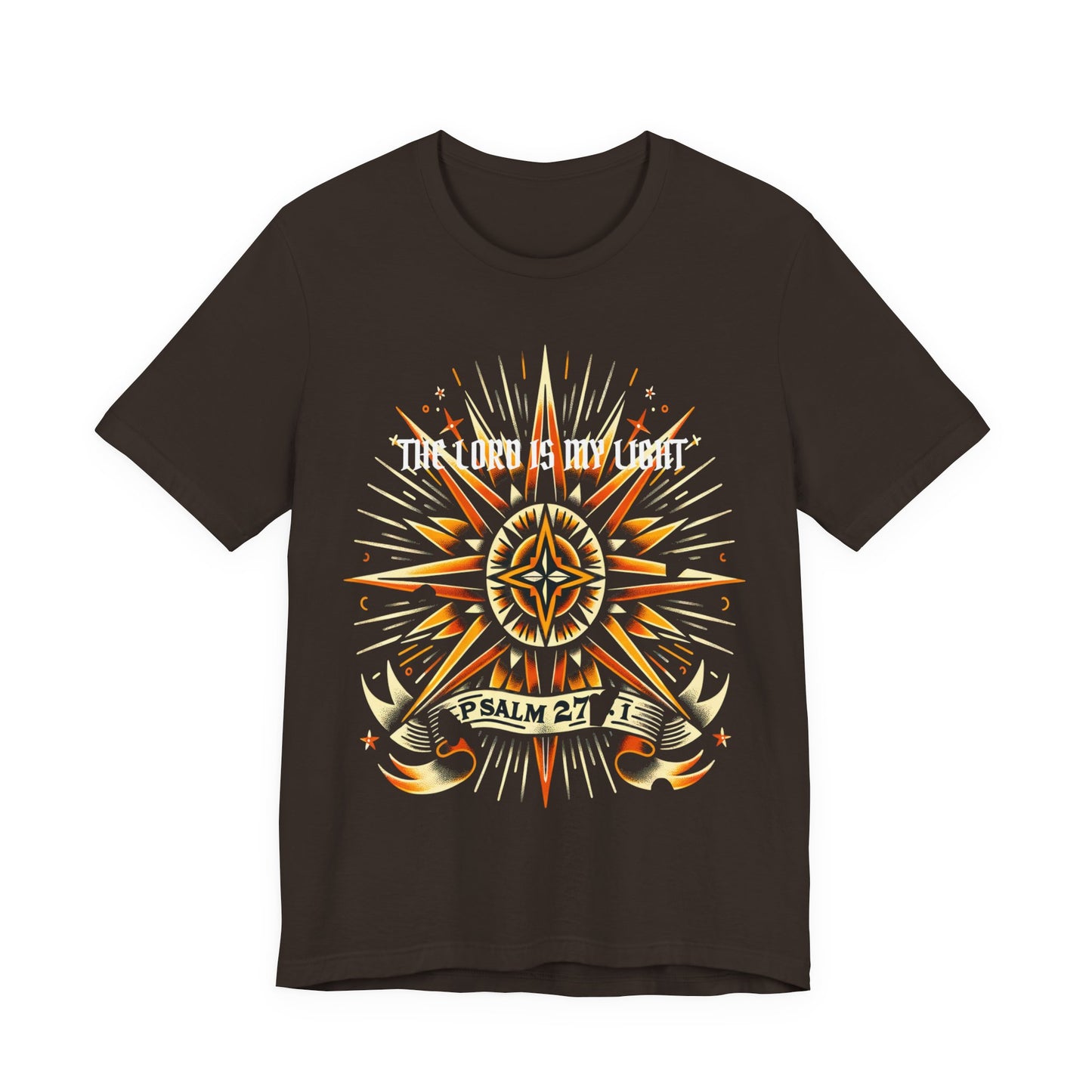 Psalm 27:1 Shirt | Vintage Tattoo-Inspired Tee