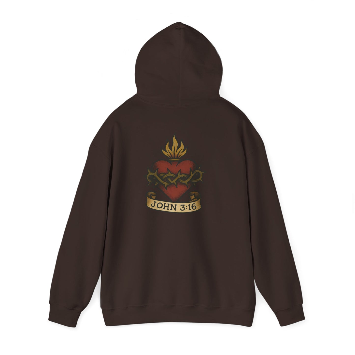 Sacred Heart Hoodie - John 3:16 Christian Hoodie