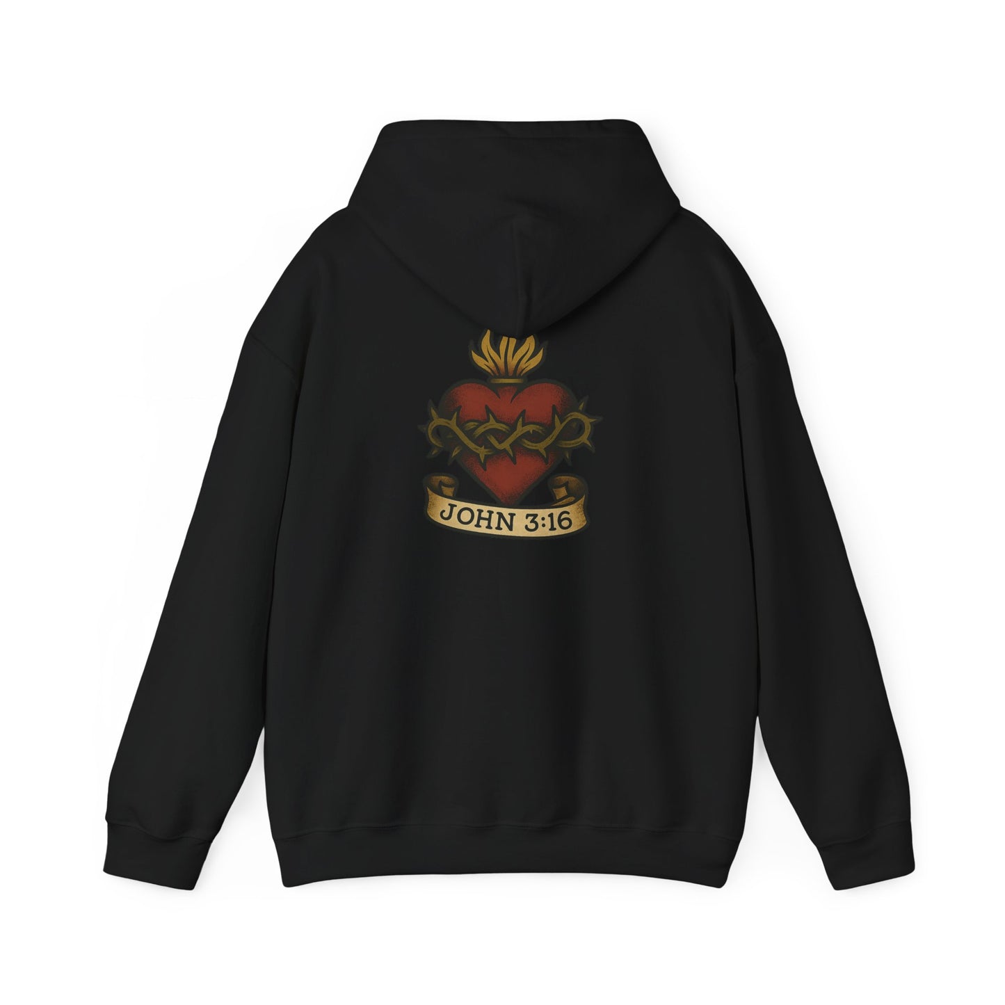 Sacred Heart Hoodie - John 3:16 Christian Hoodie