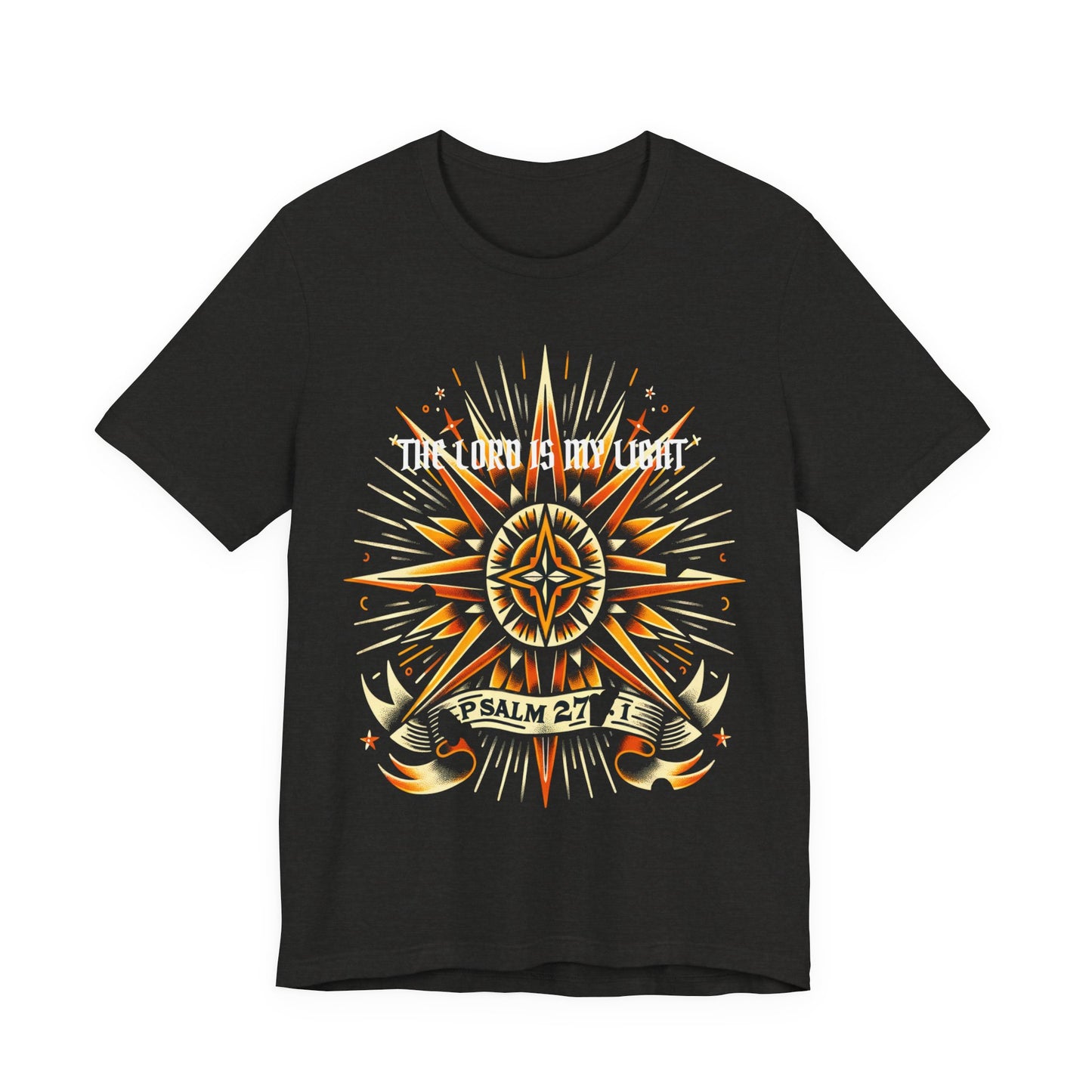 Psalm 27:1 Shirt | Vintage Tattoo-Inspired Tee