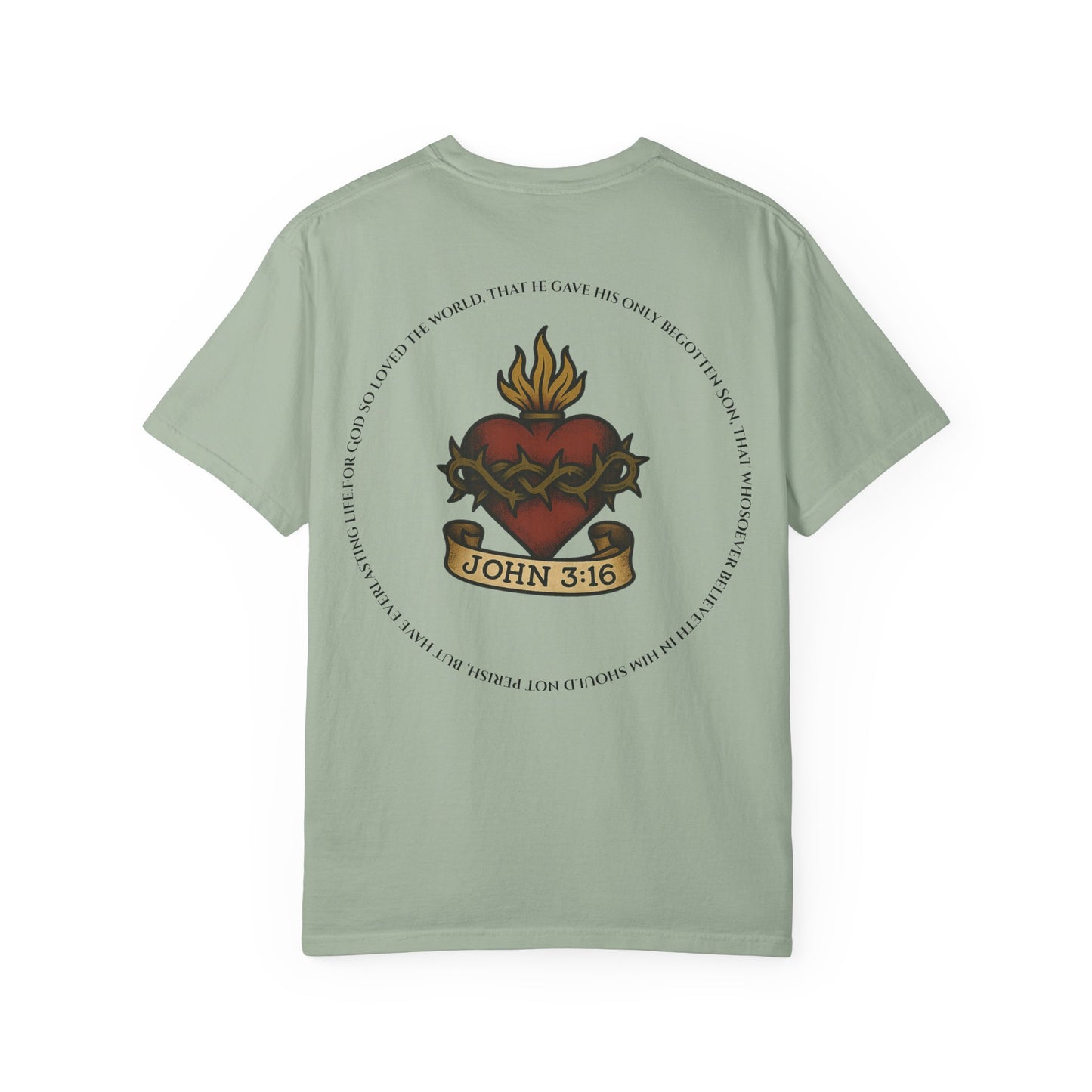 Sacred Heart T-Shirt - John 3:16 Christian Tee
