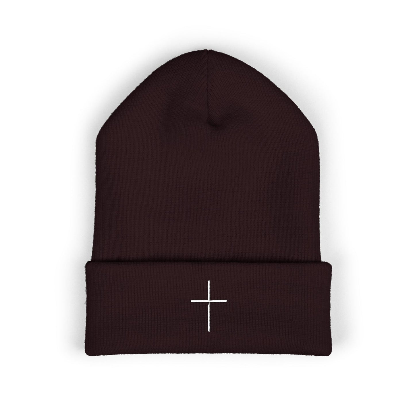 Embroidered Cross Beanie — Psalm Sundays