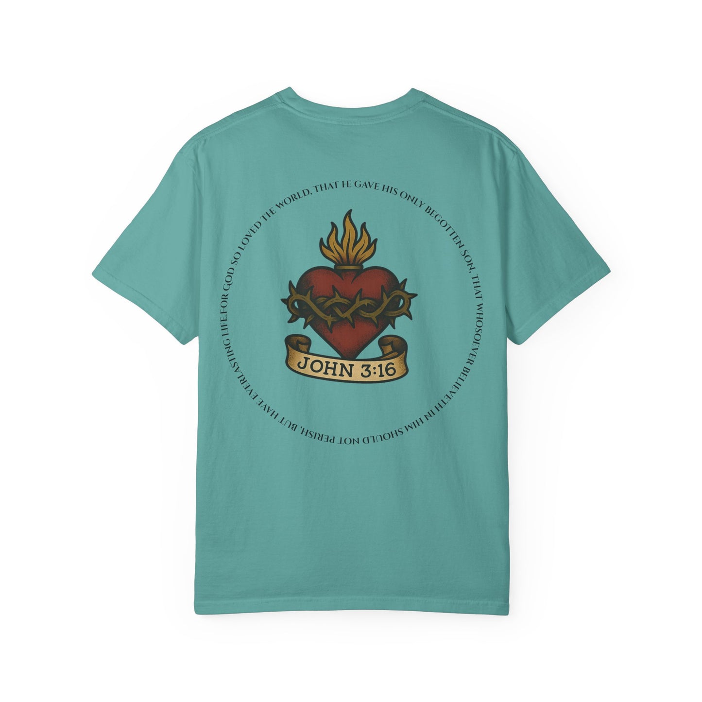 Sacred Heart T-Shirt - John 3:16 Christian Tee