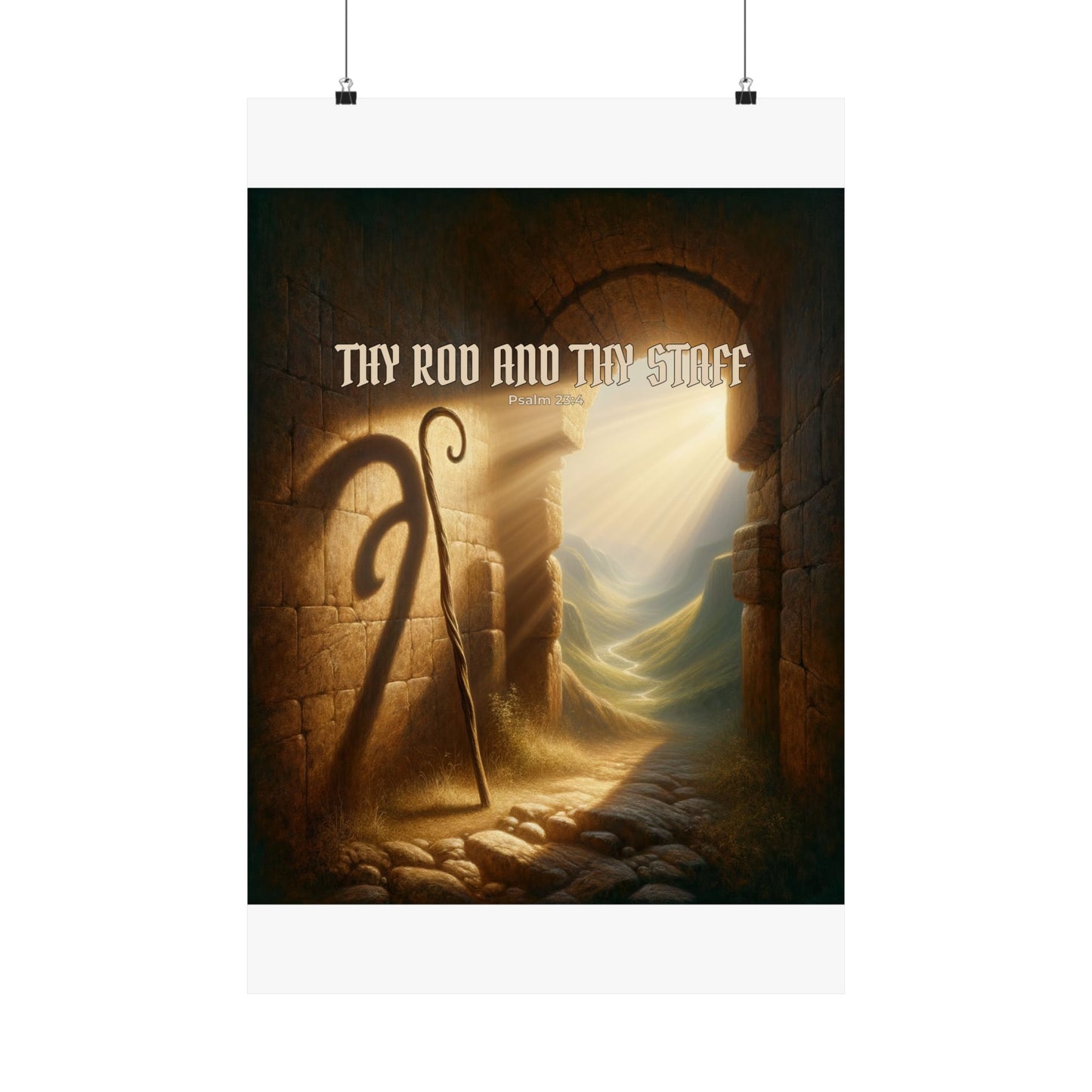 Thy Rod and Thy Staff — Psalm 23:4 Wall Poster