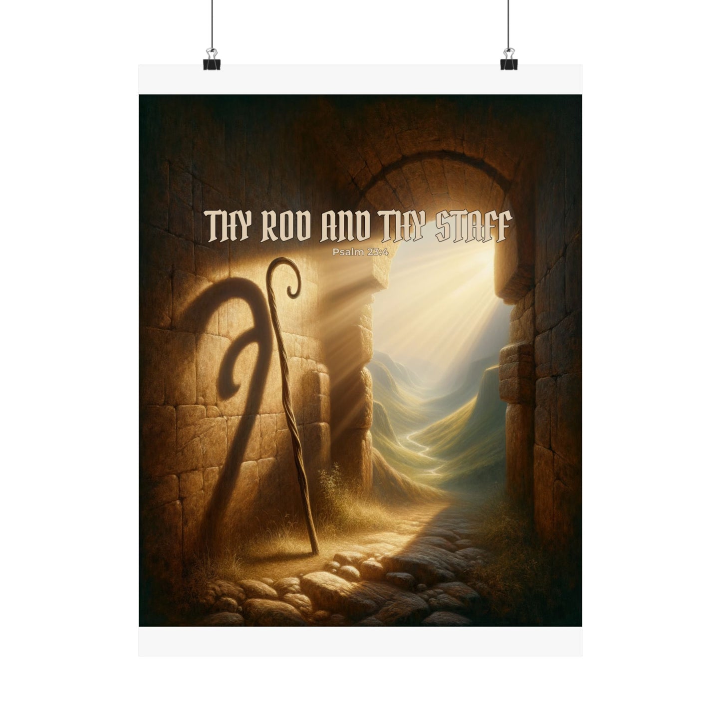 Thy Rod and Thy Staff — Psalm 23:4 Wall Poster
