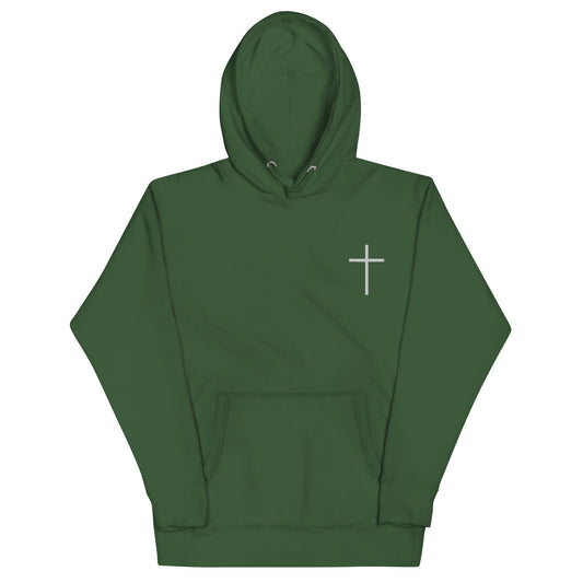 Embroidered Cross Hoodie — Psalm Sundays