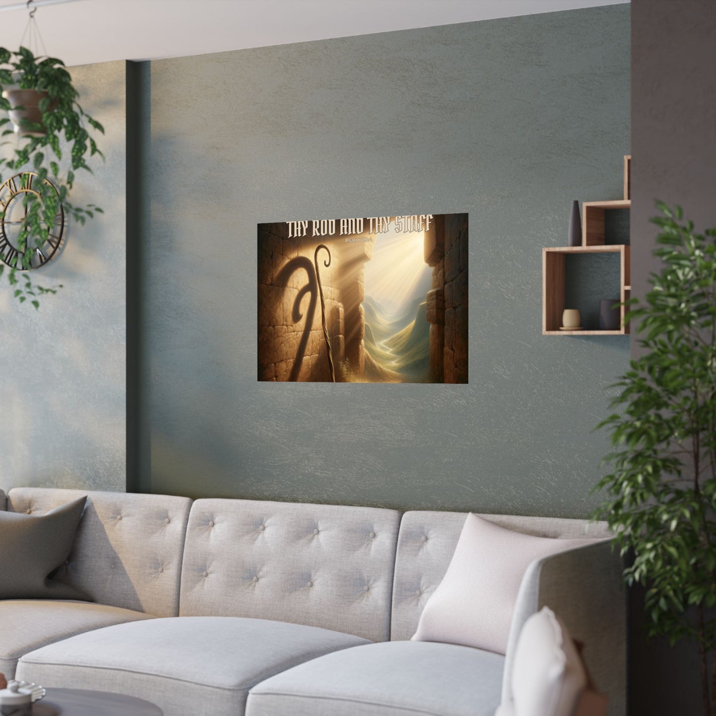 Thy Rod and Thy Staff — Psalm 23:4 Wall Poster