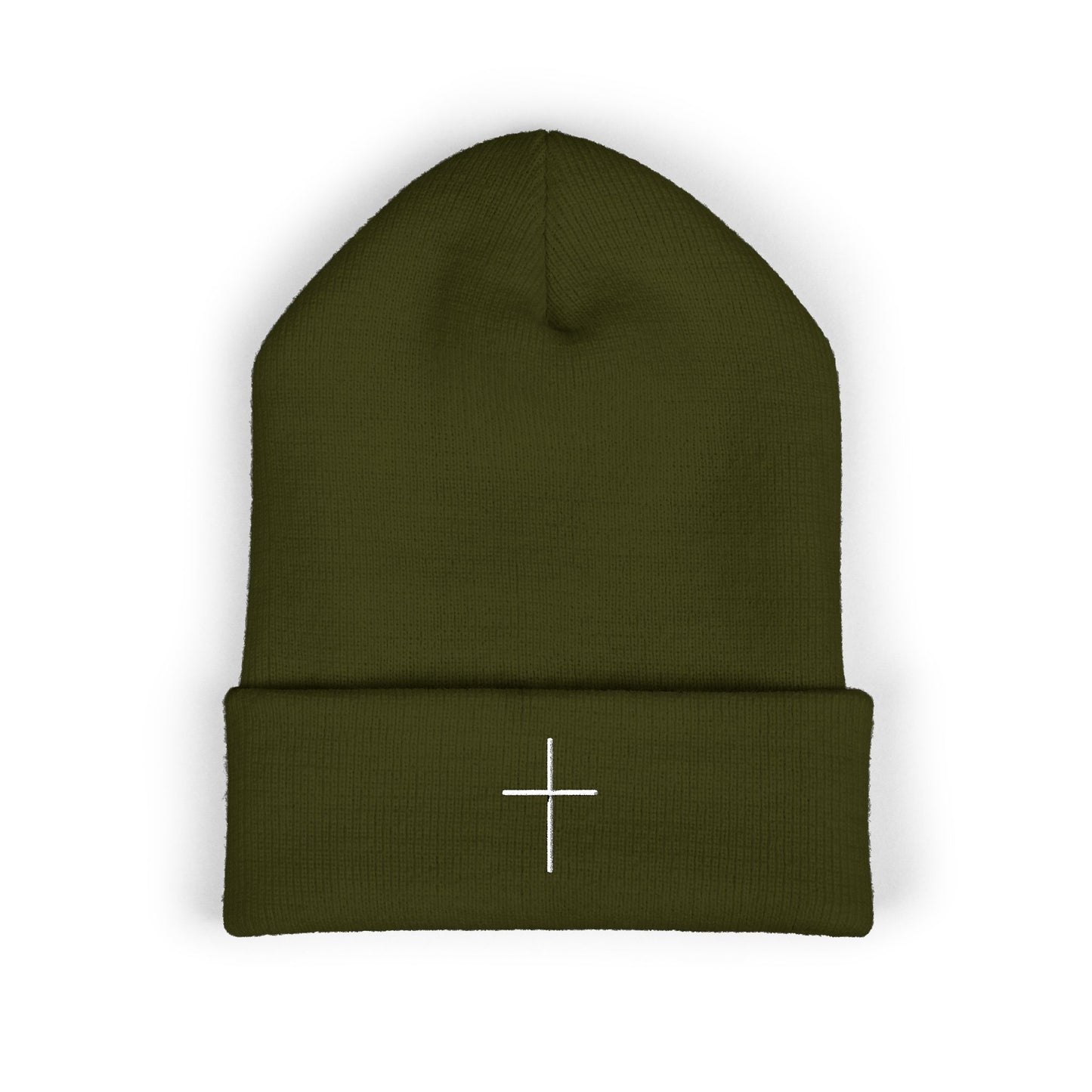 Embroidered Cross Beanie — Psalm Sundays