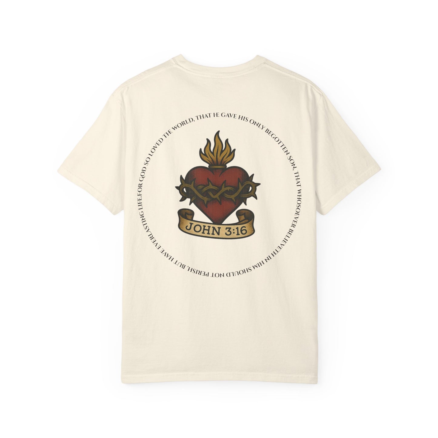 Sacred Heart T-Shirt - John 3:16 Christian Tee