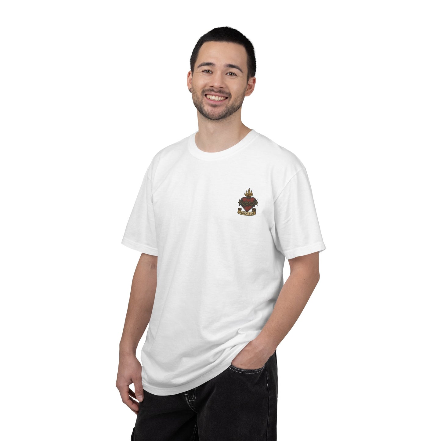 Sacred Heart T-Shirt - John 3:16 Christian Tee