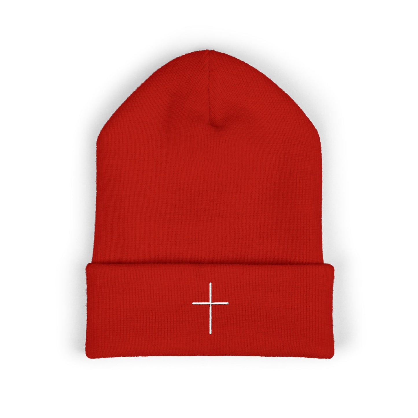 Embroidered Cross Beanie — Psalm Sundays