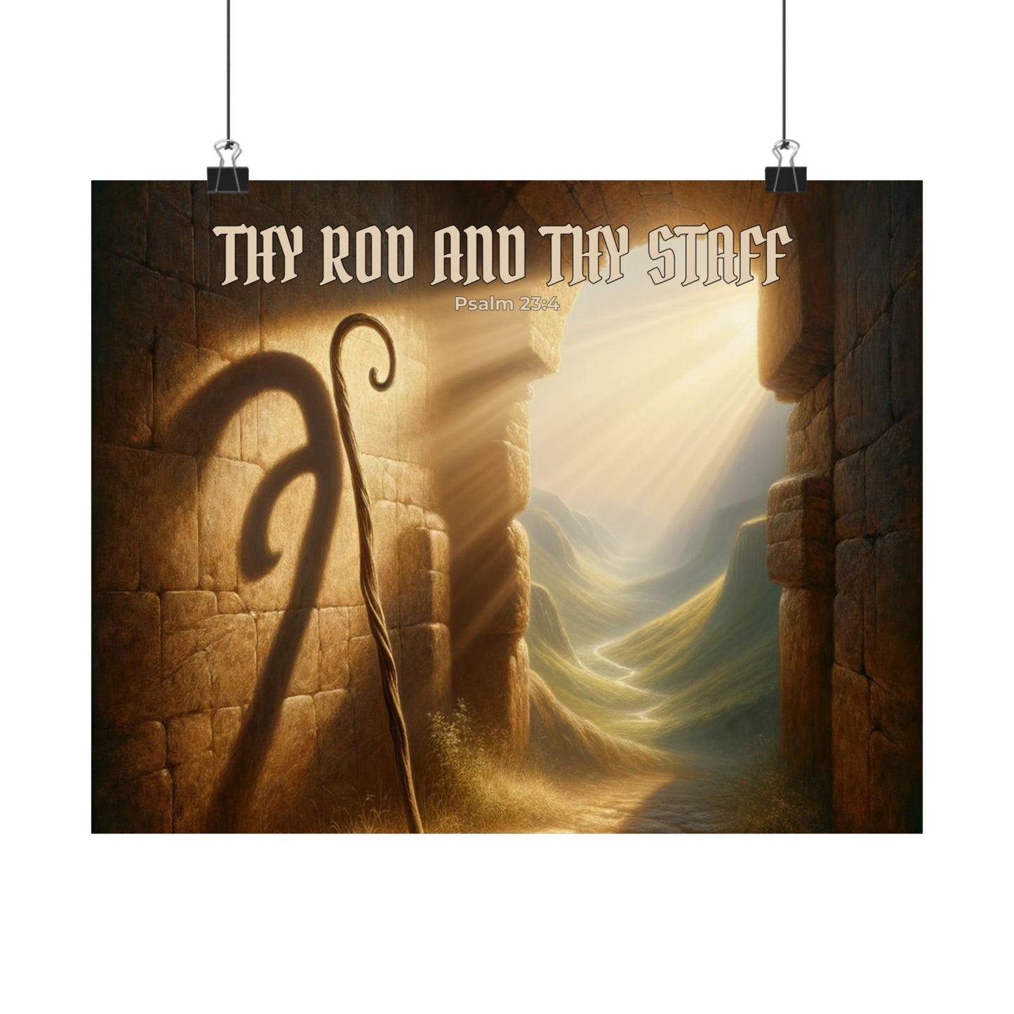 Thy Rod and Thy Staff — Psalm 23:4 Wall Poster