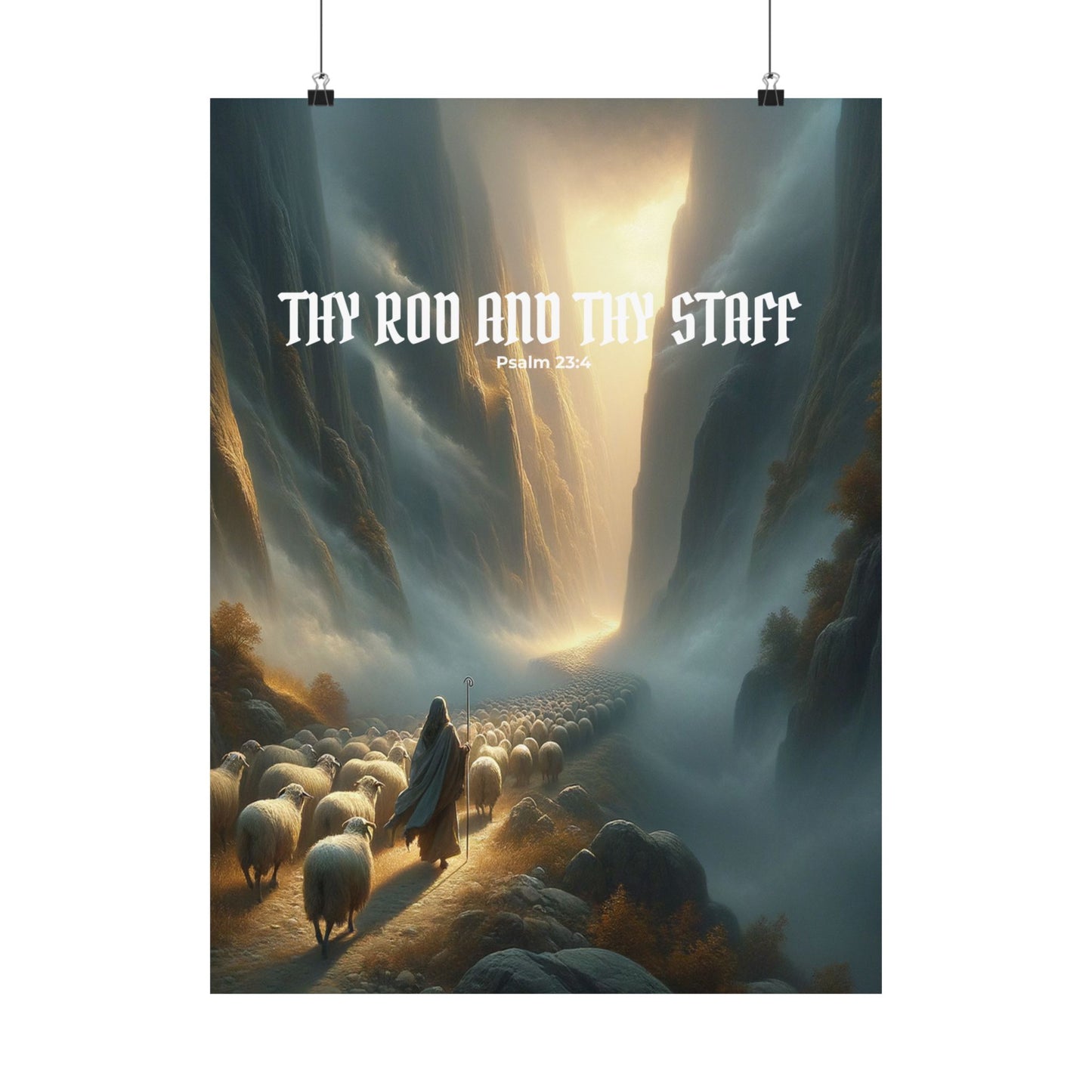Thy Rod and Thy Staff — Psalm 23:4 Wall Poster