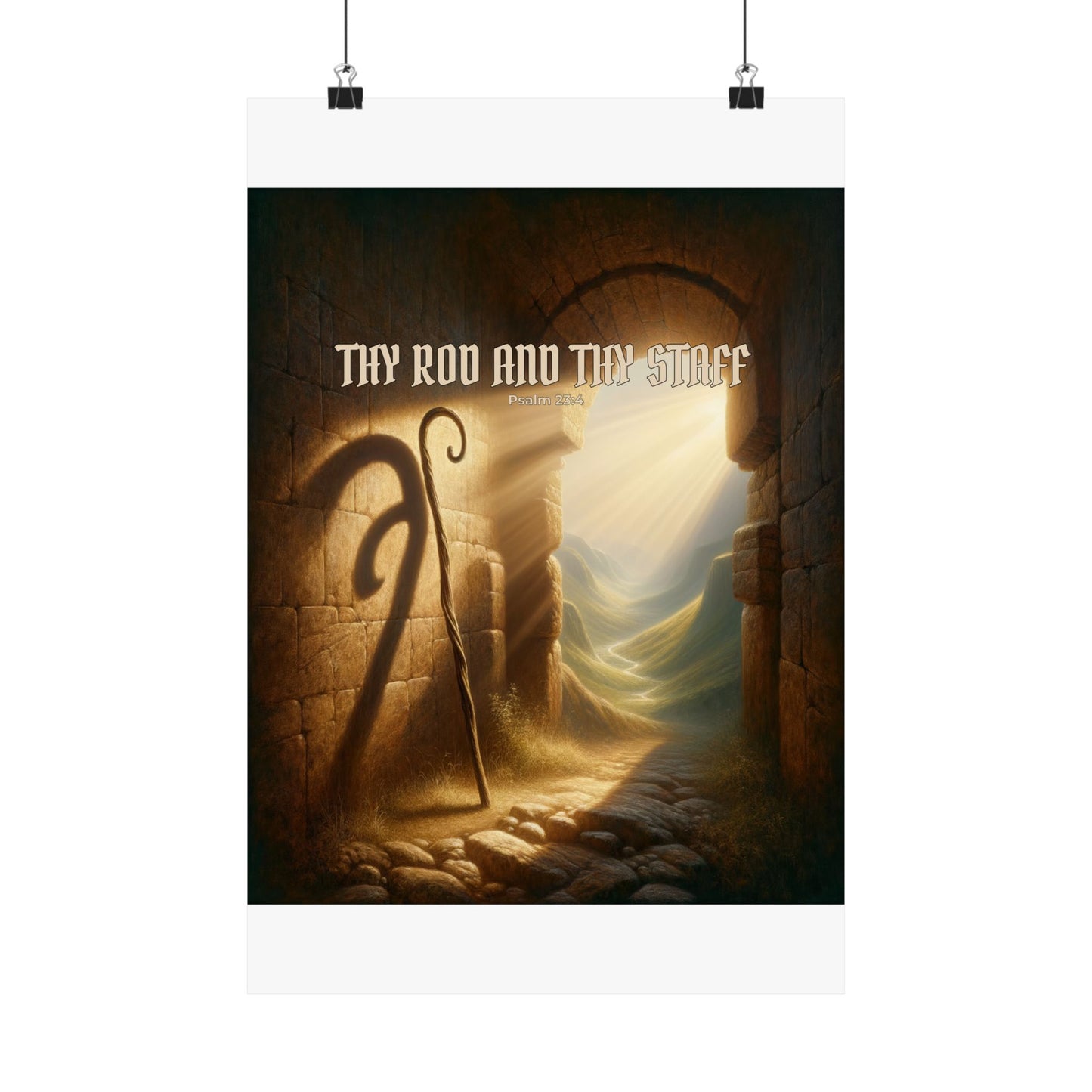 Thy Rod and Thy Staff — Psalm 23:4 Wall Poster