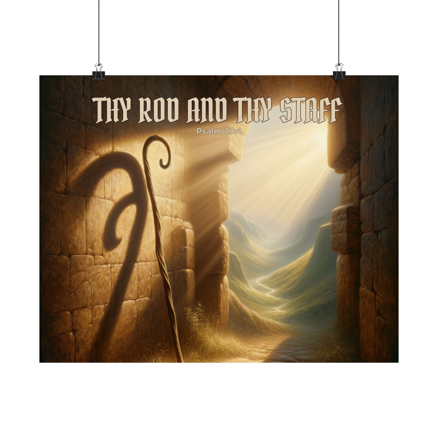 Thy Rod and Thy Staff — Psalm 23:4 Wall Poster