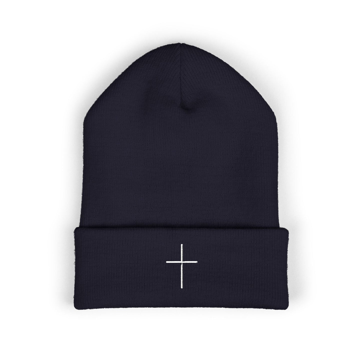 Embroidered Cross Beanie — Psalm Sundays