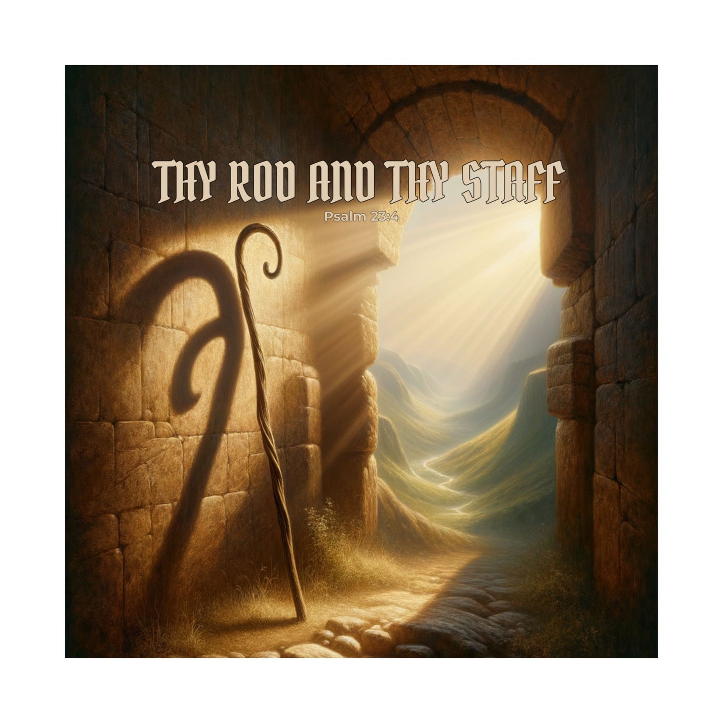 Thy Rod and Thy Staff — Psalm 23:4 Wall Poster
