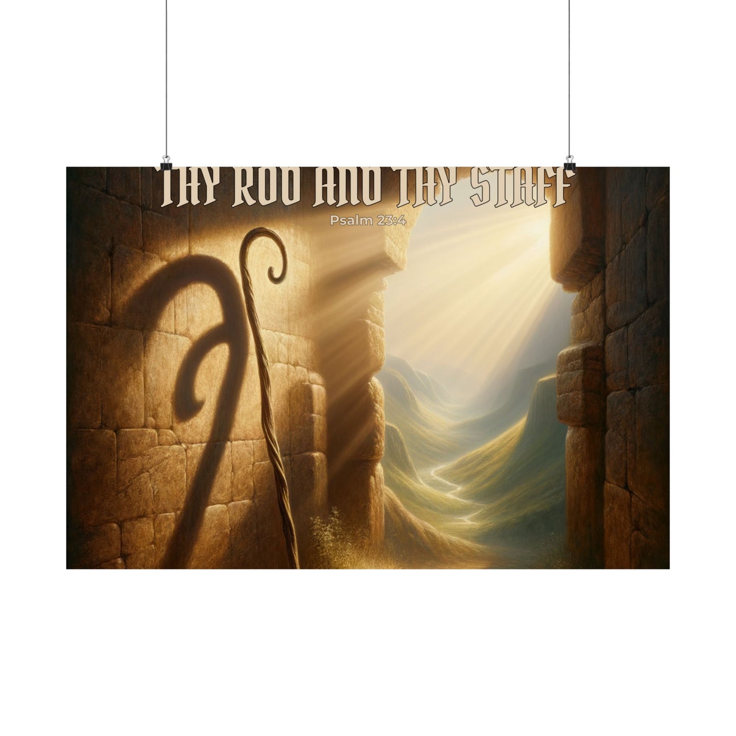 Thy Rod and Thy Staff — Psalm 23:4 Wall Poster