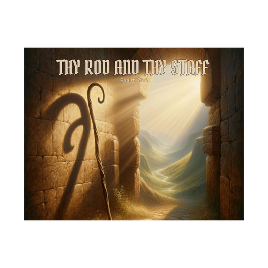 Thy Rod and Thy Staff — Psalm 23:4 Wall Poster
